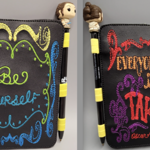 Be Yourself ITH Notebook cover machine embroidery design